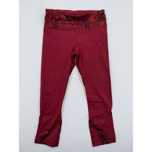 Lululemon 4 Run Inspire Crops II Bumble Berry Ziggy Snake Bordeaux Drama